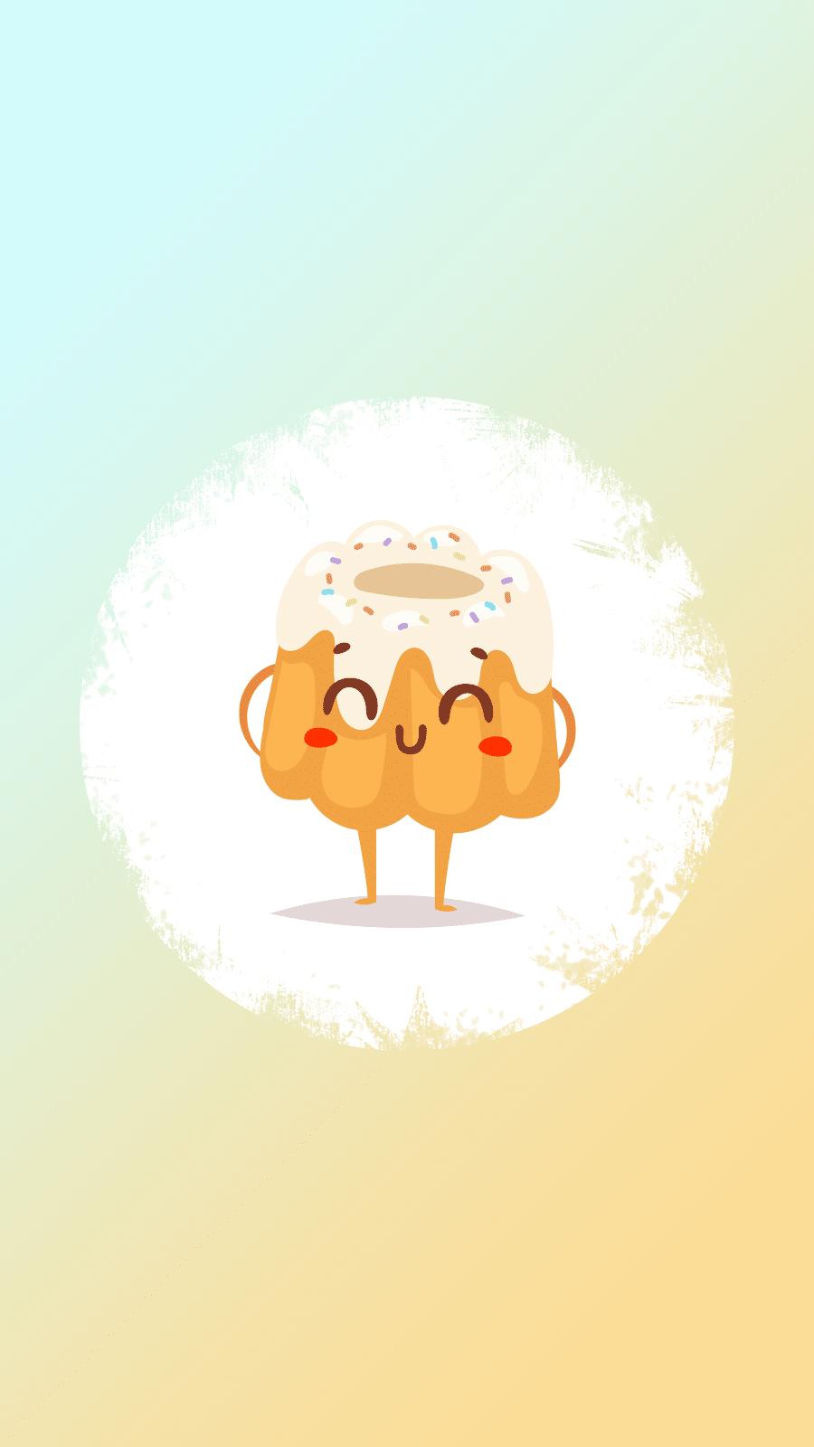 Simple Cute Hand Painted Delicacy Pudding Pattern Instagram Highlight