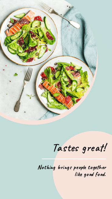 Delicious Food Promotion Vegetable Salad Fashion Simple Cool Style Instagram Story预览效果
