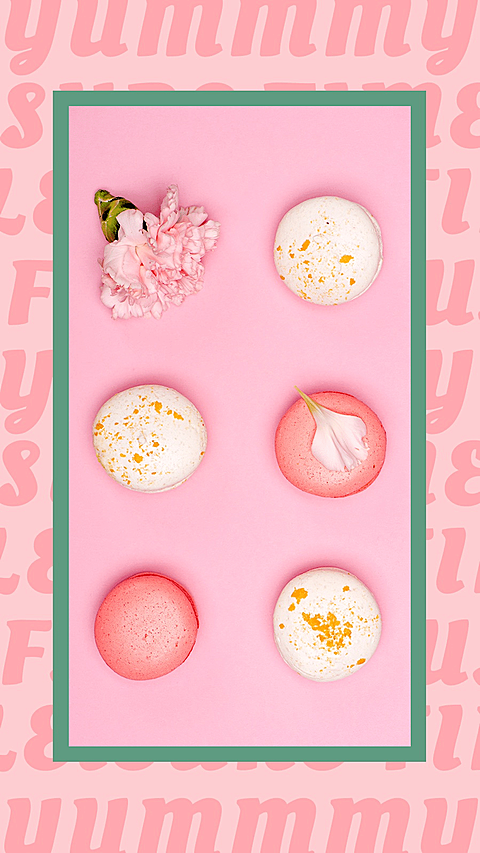 Pink Macaroons Product Display Ecommerce Story