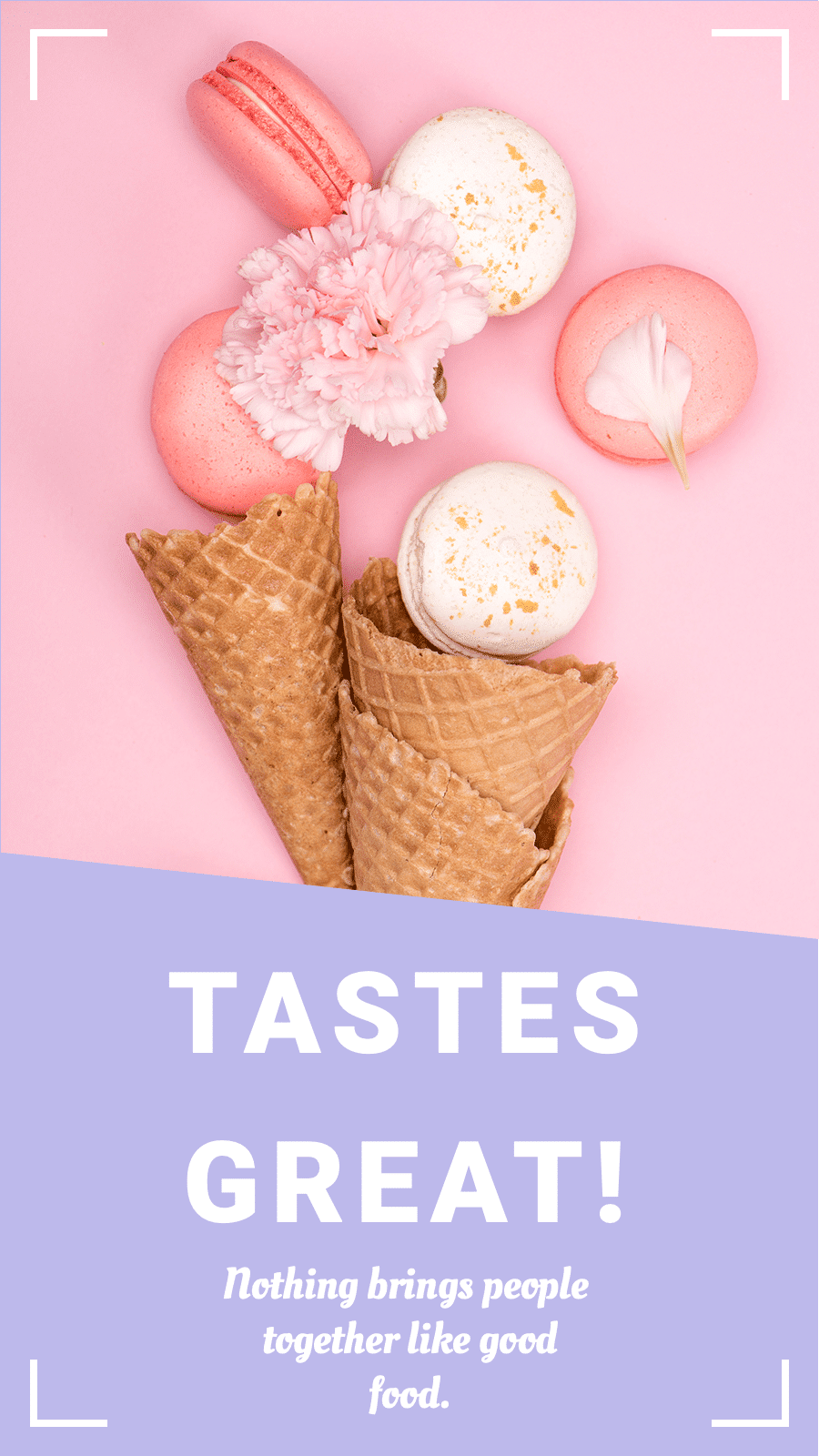 Pink Purple Background Ice-cream Promotion Text Fashion Literature Art Simple Style Instagram Story