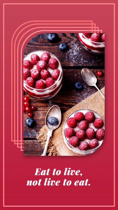 Berries Tart Sweet Dessert Promotion Ecommerce Story