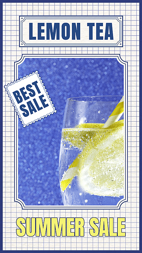 Creative Lemon Tea Display Introduction Summer Sale Instagram Story