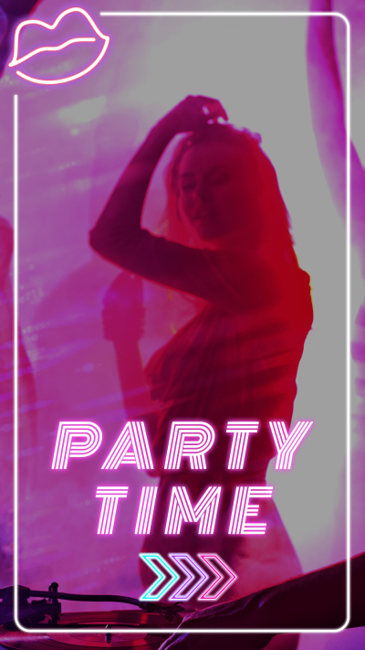 Simple Fashion Club Party Display Instagram Story