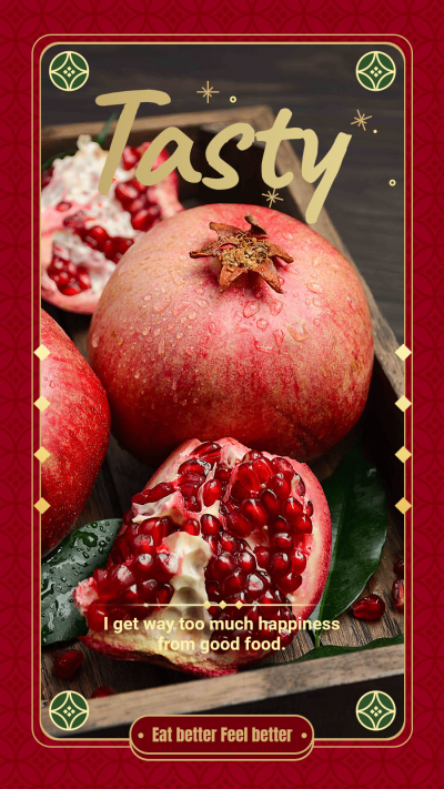 Luxury Chinese Tasty Fruit Introduction Instagram Story