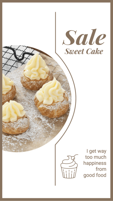 Sweet Cupcakes Sale Promo Ecommerce Story预览效果