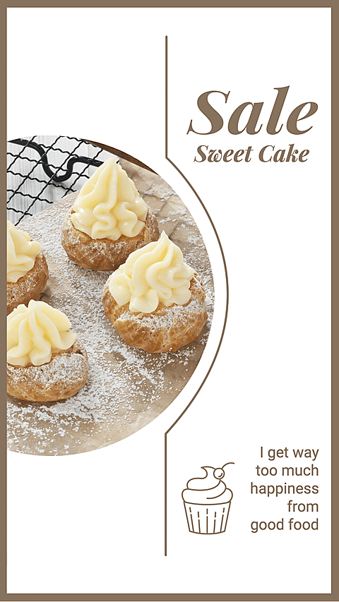 Sweet Cupcakes Sale Promo Ecommerce Story