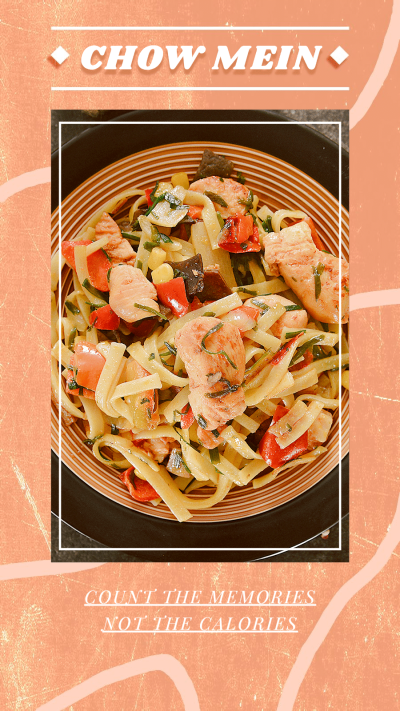 Pink Background Chinese Delicious Food Record Simple Fashion Style Instagram Highlight