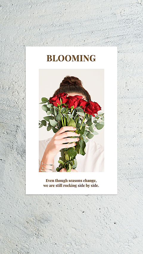 Simple Literary Flower Woman Personal Show Instagram Story