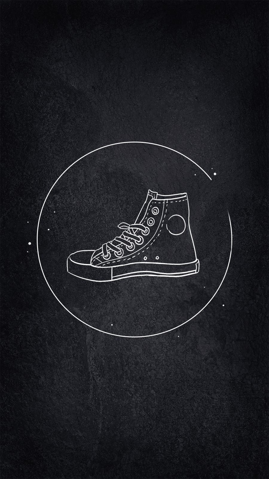 Simple Retro White Circle Element Casual Shoes Instagram Highlight