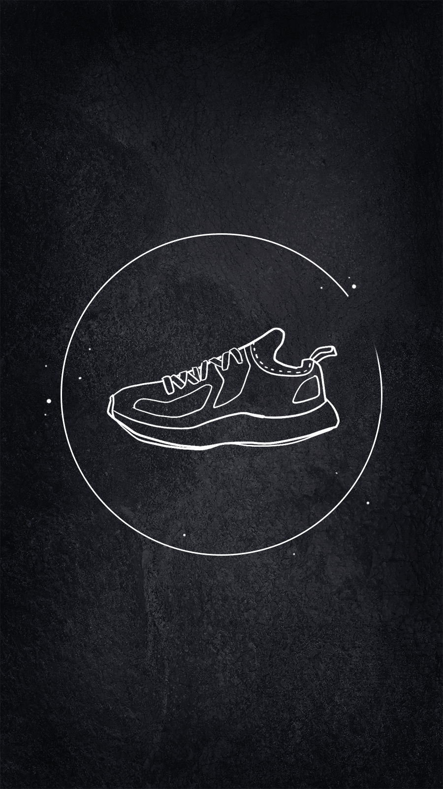 Simple Retro White Circle Element Sport Shoes Instagram Highlight