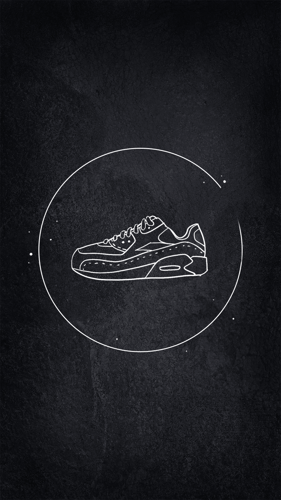 Black Background Black Circle Shoes Clothing Promotion Simple Style Instagram Highlight