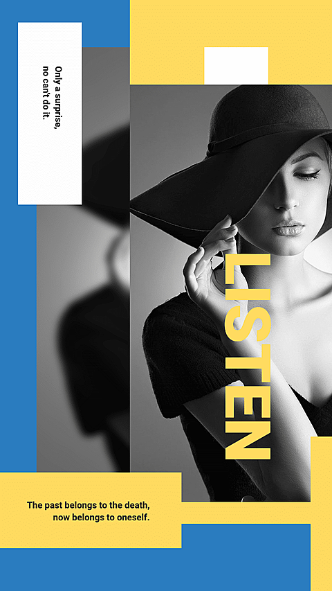 Fashion Color Block Element Black Filter Woman Show Instagram Story