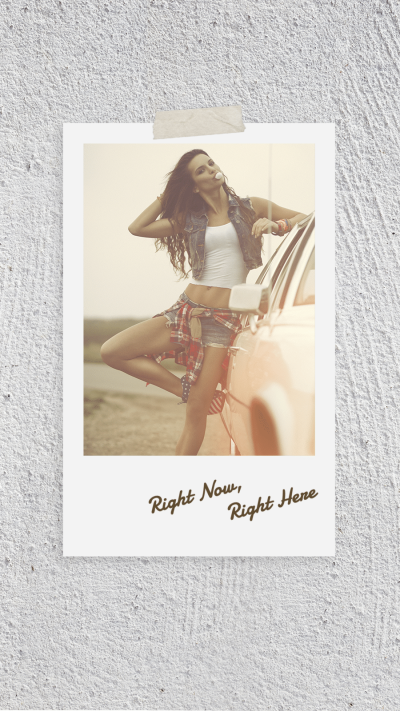 Wall Background Personal Photo Simple Fashion Style Polaroid Simulation Instagram Story