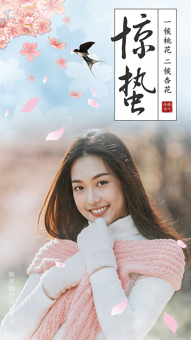 二十四节气文艺简约海报