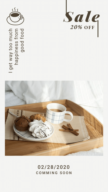 White Background Delicious Food Dessert Baking Simple Cute Style Instagram Story预览效果
