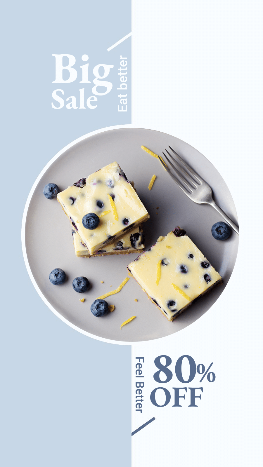 Blueberry Cheese Crackers Discount Sale Ecommerce Story预览效果
