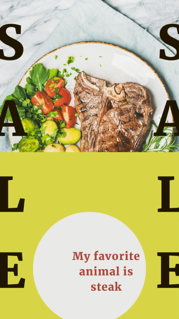 餐饮西餐牛排竖版海报预览效果