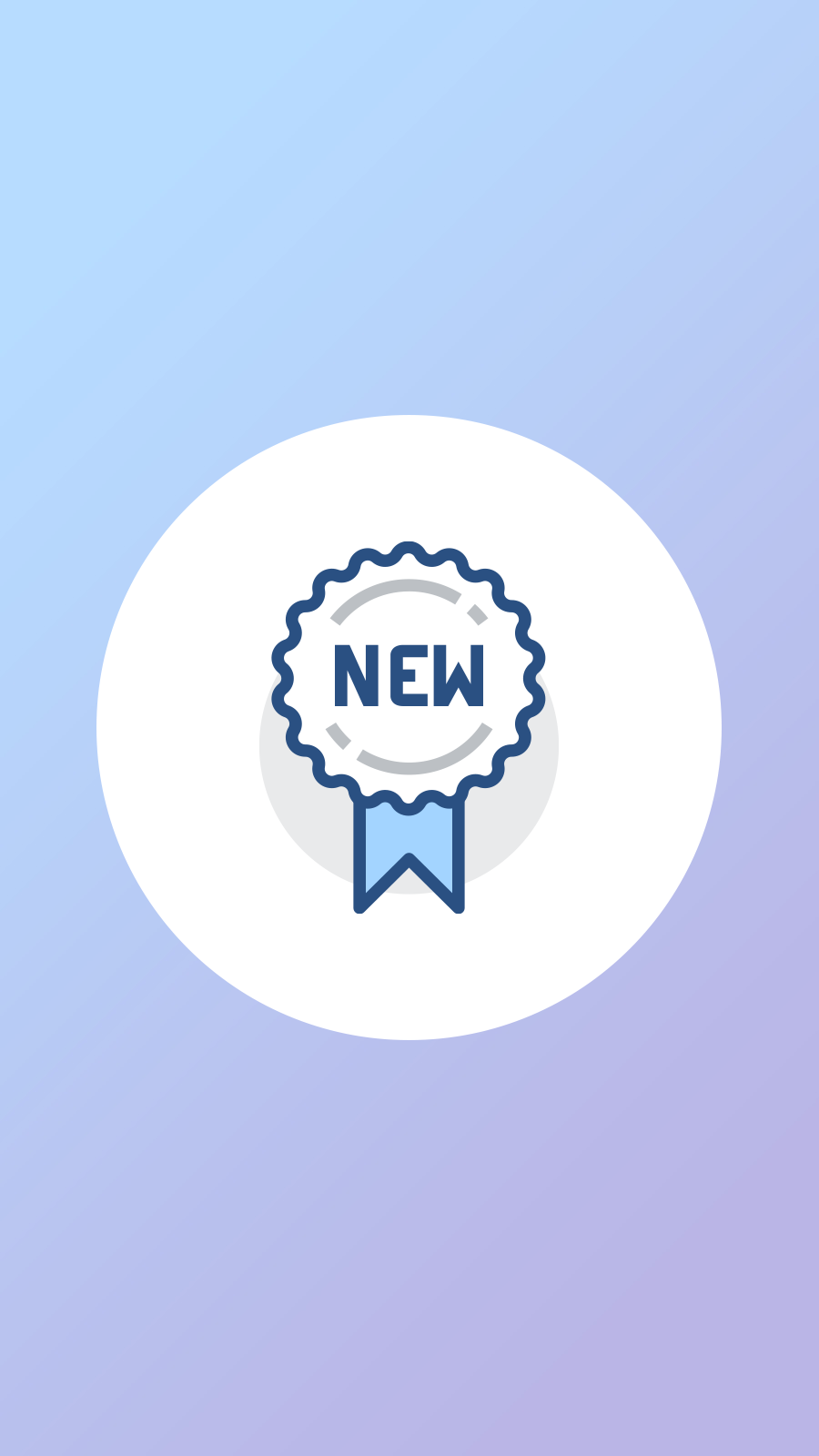 Blue Purple Gradient Background White Circle Convenience Store Art Simple Style Instagram Highlight