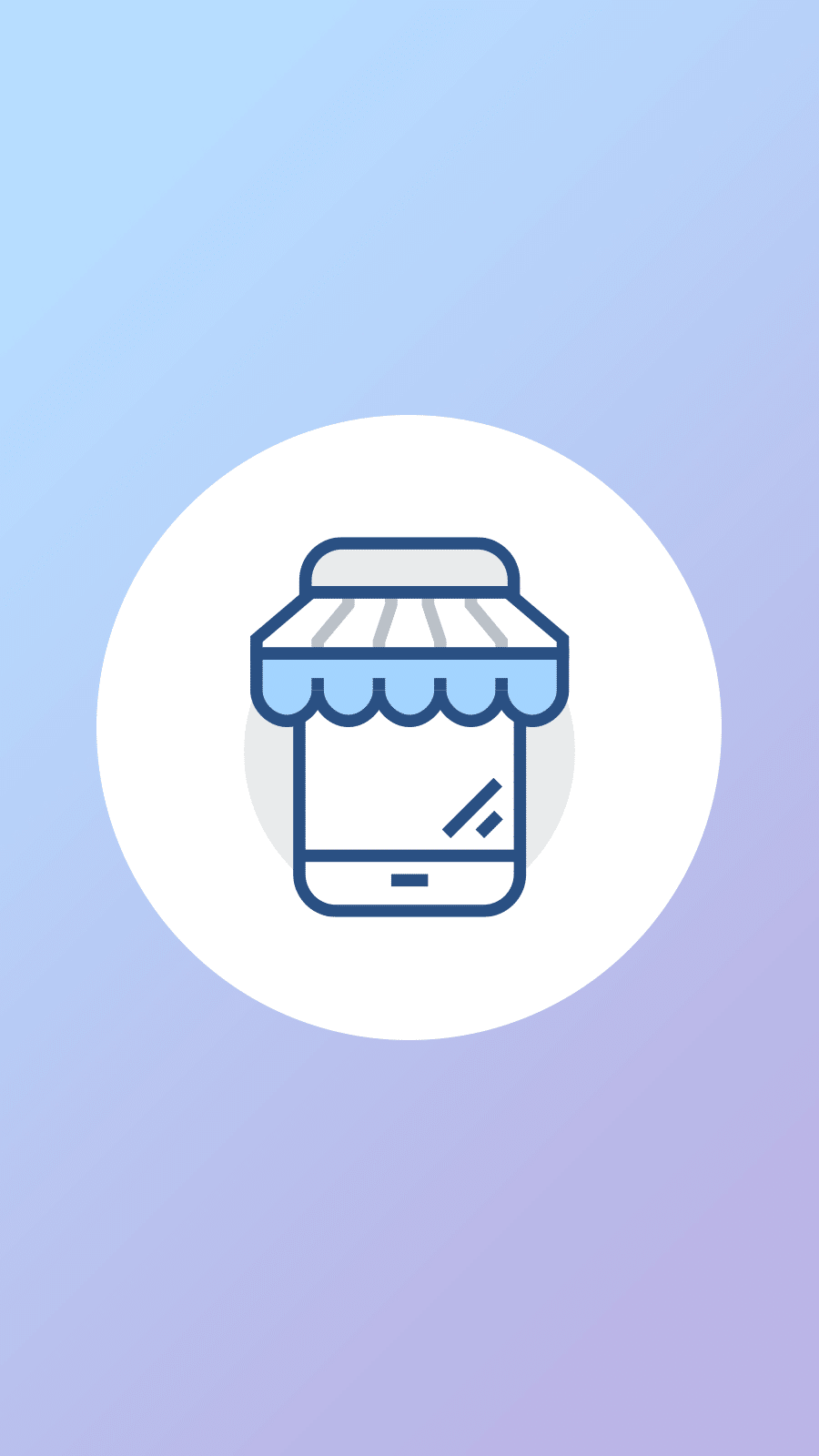 Cyan Purple Gradient Background Convenience Store Drinks Sale Simple Fashion Style Instagram Highlight