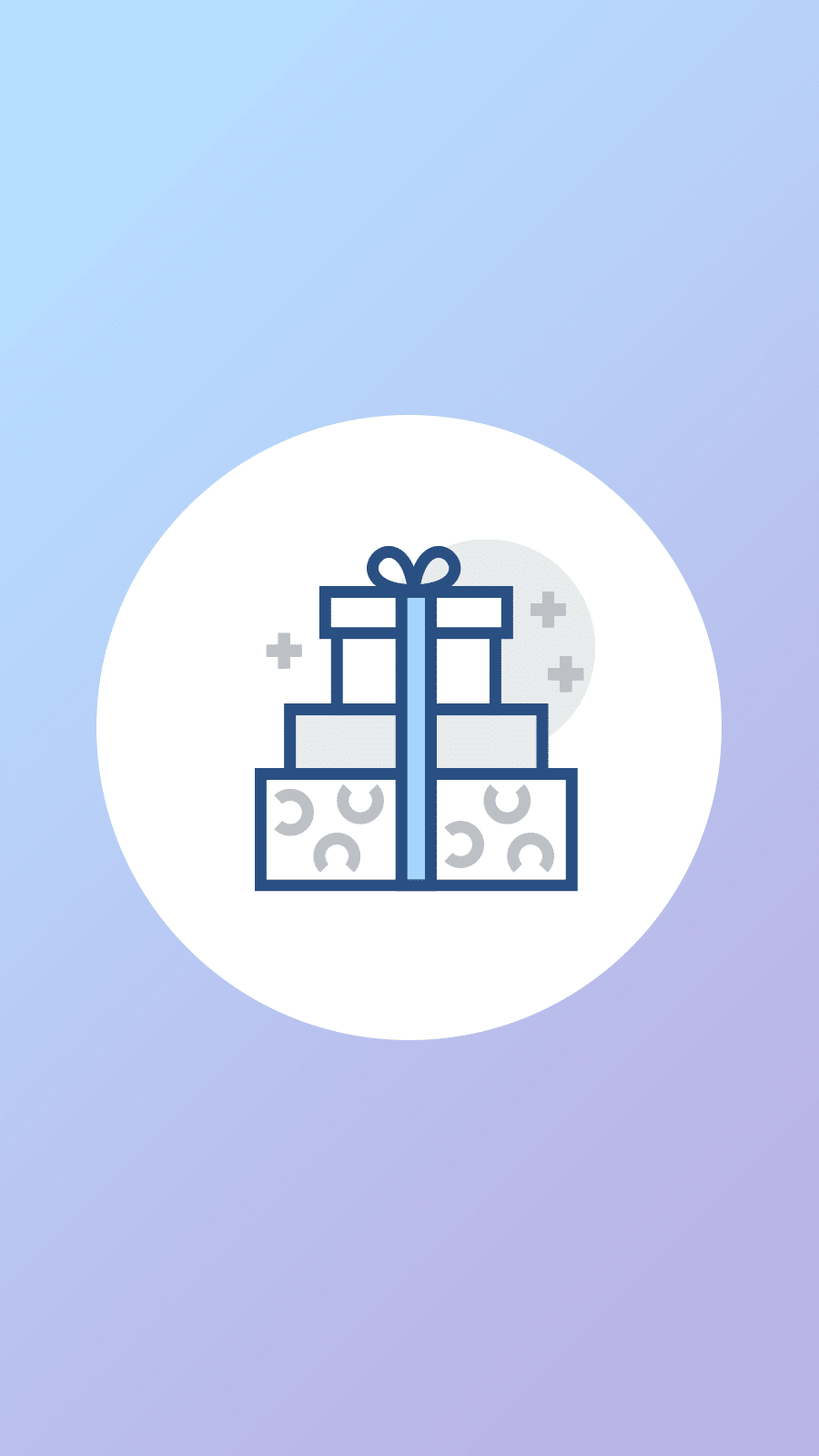 Blue Purple Gradient Background Circular Products Simple Fashion Style Instagram Story