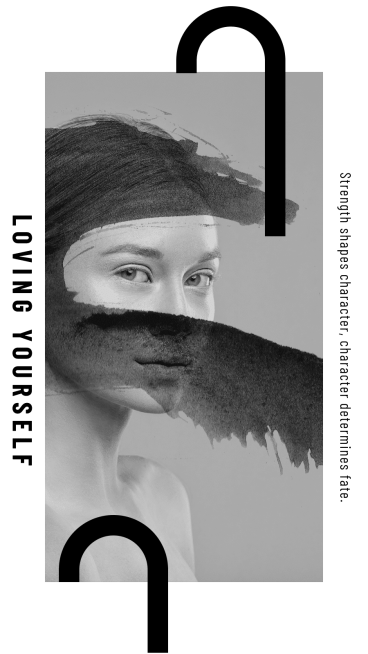 Fashion Rectangle Frame Ink Element Instagram Story预览效果