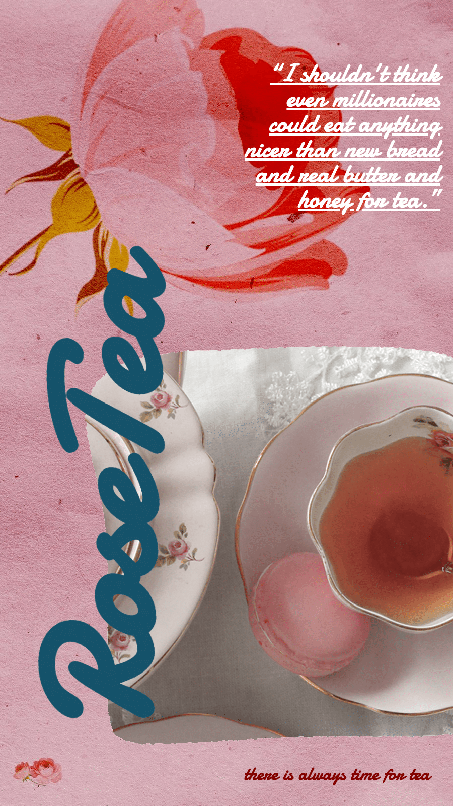 Literary Rose Tea Display Introduction Instagram Story预览效果