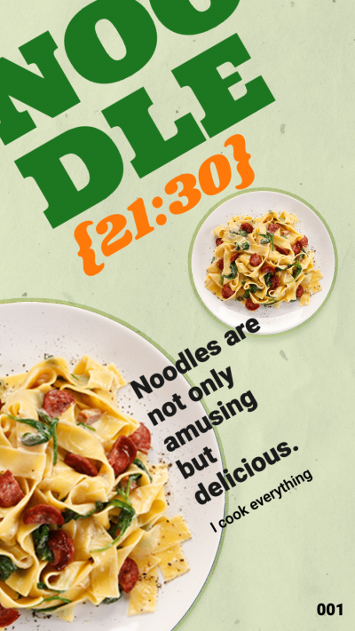 Fresh Style Noodle Display Introduction Instagram Story