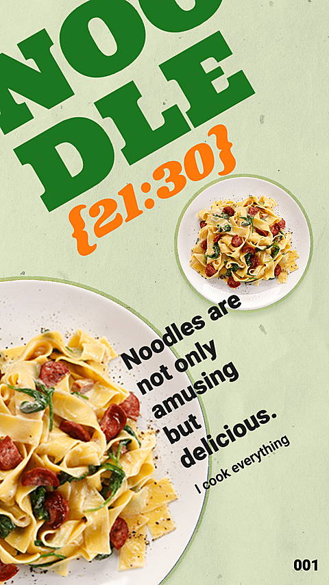 Fresh Style Noodle Display Introduction Instagram Story