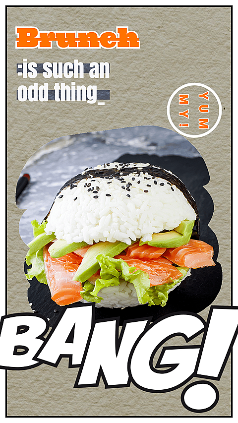 Creative Sushi Display Introduction Instagram Story