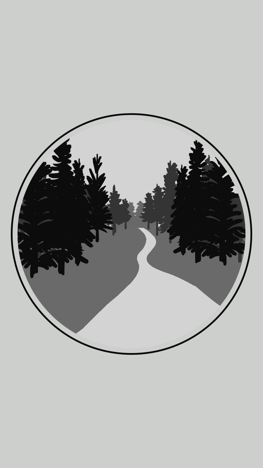 Creative Hand Painted Nature Forest Road Illustration Instagram Highlight