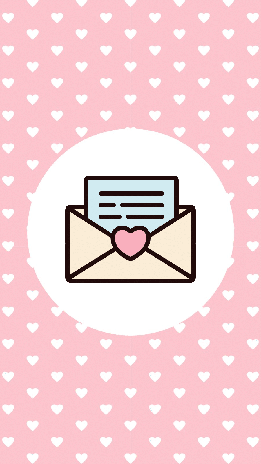 Pink White Dots Background Letter  Valentine's Day Festival Promotion Simple Fresh Romantic Style Instagram Highlight