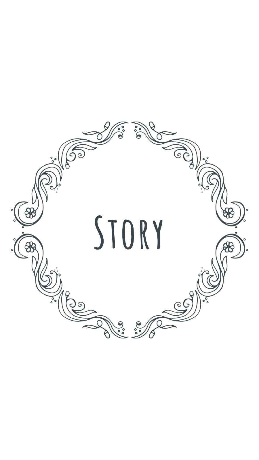 White Background Pattern Frame Simple Text Instagram Highlight