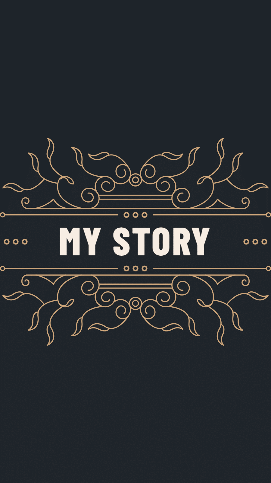 Gold Dot Element Black Background Hand-painted Leaves Frame Text Class Fashion Simple Retro Style Instagram Highlight