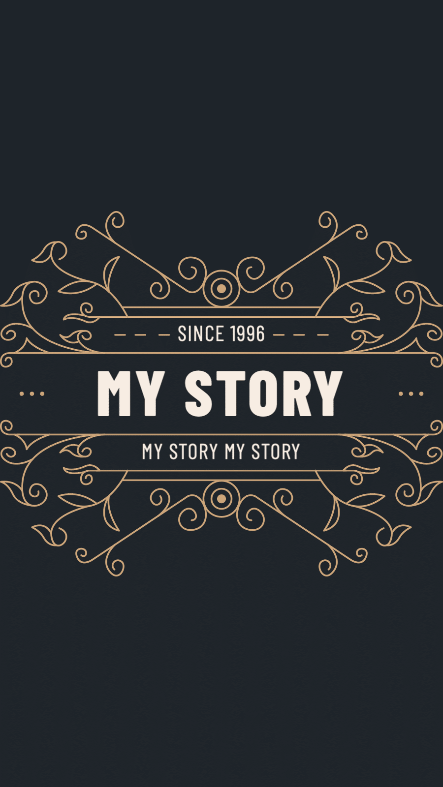 Pattern Element Black Background Hand-painted Leaves Frame Text Class Fashion Simple Retro Style Instagram Highlight