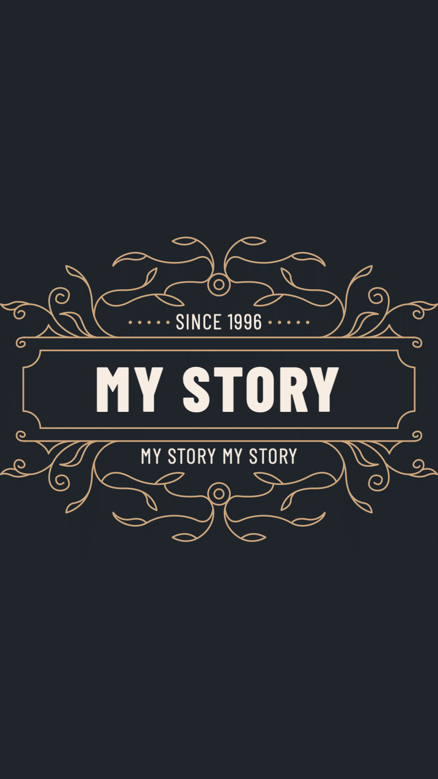 Black Background Gold Frame Text Simple Fashion Style Instagram Highlight