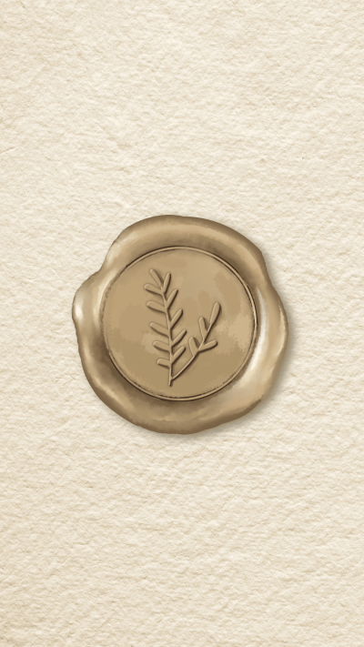 Luxury Style Sealing Wax Carving Leaves Instagram Highlight