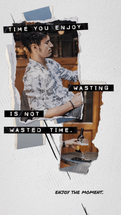 Paper Tearing Style Text Retro Man Instagram Story