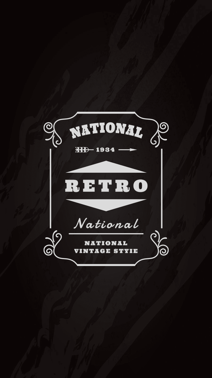 Black Background Frame Text Simple Retro Style Instagram Story