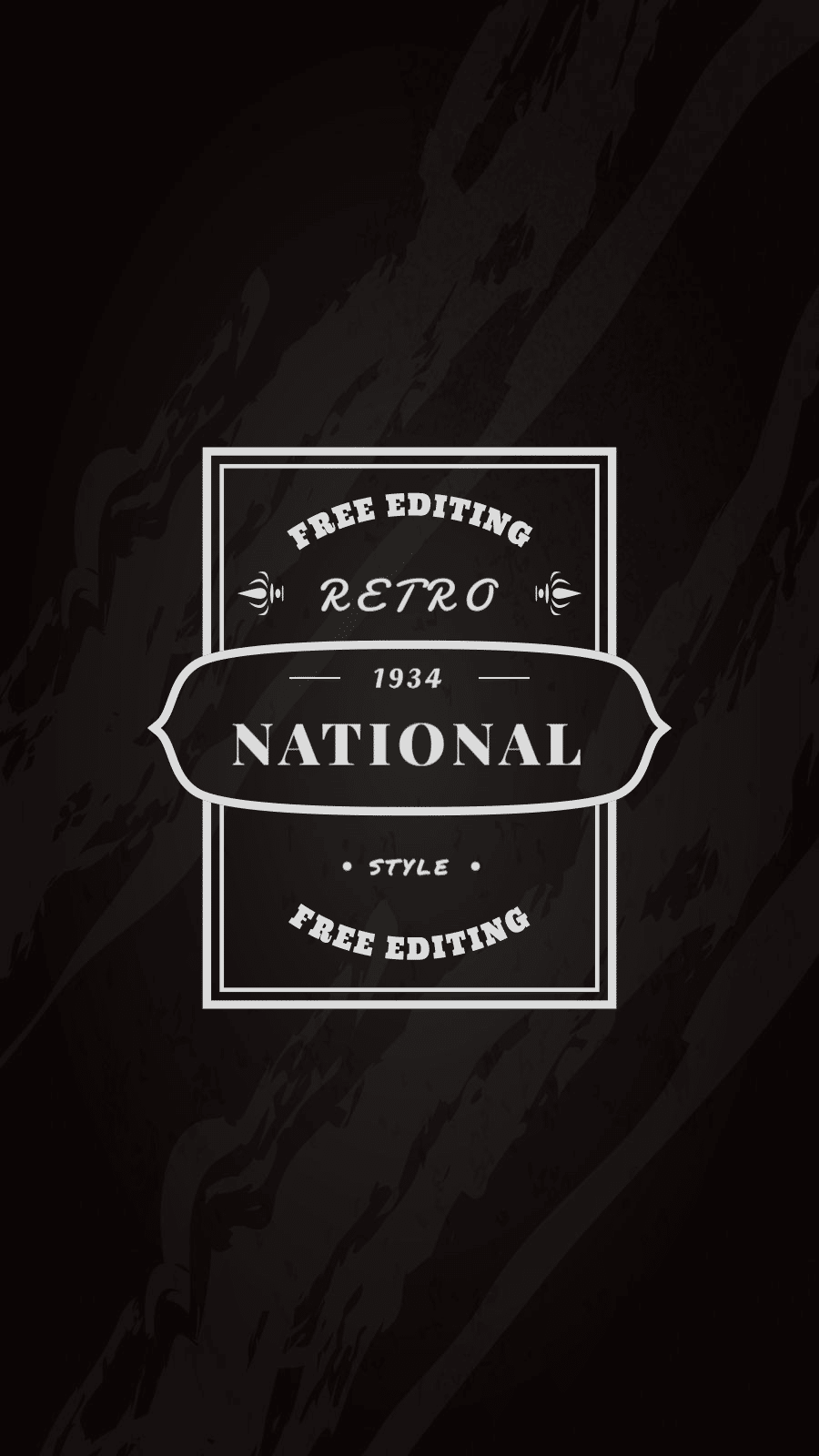 Black Background Rectangle Frame Text Picture Simple Retro Cool Style Instagram Highlight
