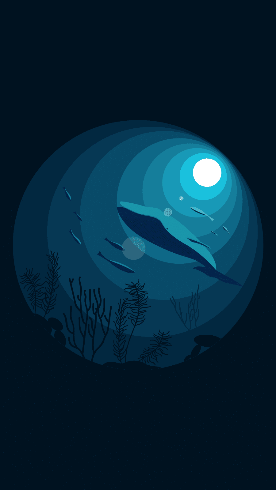 Creative Circle Element Underwater World Scene Instagram Highlight