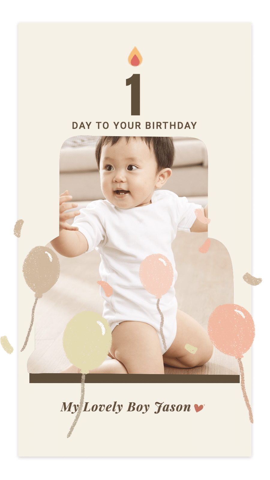 Literary Baby Birthday Count Down Photo Display Instagram Story