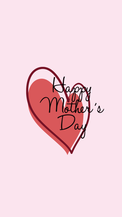 Cute Red Love Star Shape Mother's Day Greeting nstagram Highlight 