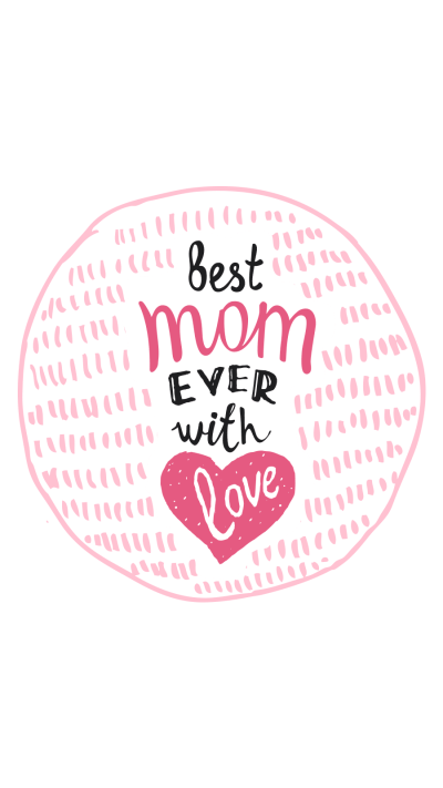 Simple Circle Hand Writting Mother's Day Greeting Text Instagram Highlight 