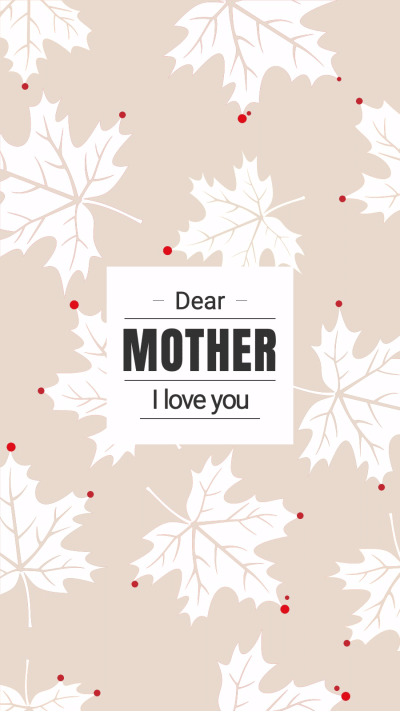 Fresh Hand Painted White Leaves Decorate Mother's Day Greeting Text Instagram Highlight