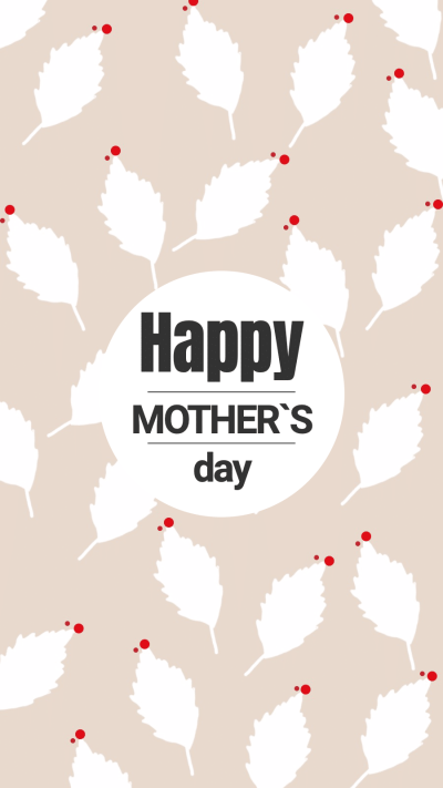 Fresh White Leaves Background Happy Mother's Day Instagram Highlight