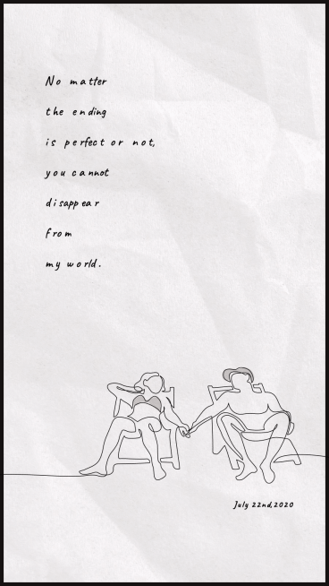 Fresh Style Paper Background Hand Painted Couple Handwritting Text Instagram Story预览效果