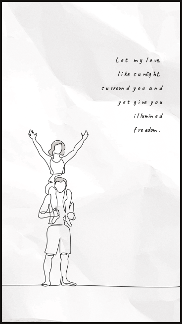 Literary Hand Painted Style Paper Background Couple Quotes Instagram Story预览效果