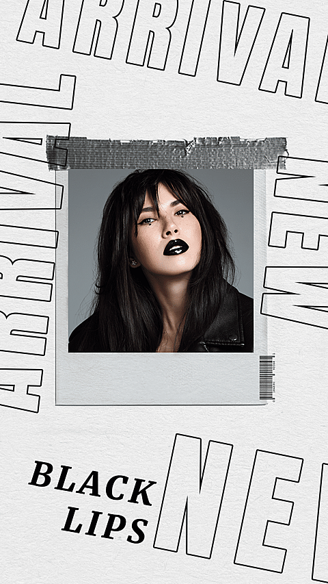 Creative Black Lips Display Promo Instagram Story