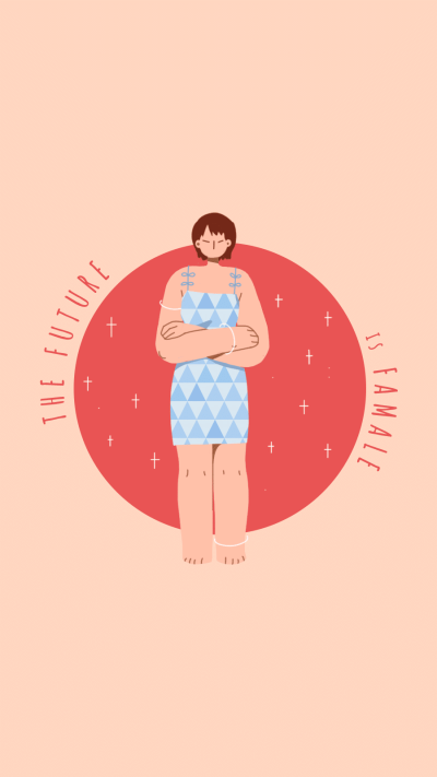 Mother's Day Blue Dress Woman Illustration Icon Instagram Highlight