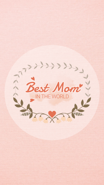 Mother’s Day Pink Background Leaves Decoration Festival Promotion Simple Style Instagram Story